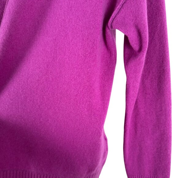 Ann Taylor Cashmere Sweater Medium‎ Purple Solid FS-1362 - Picture 8 of 10